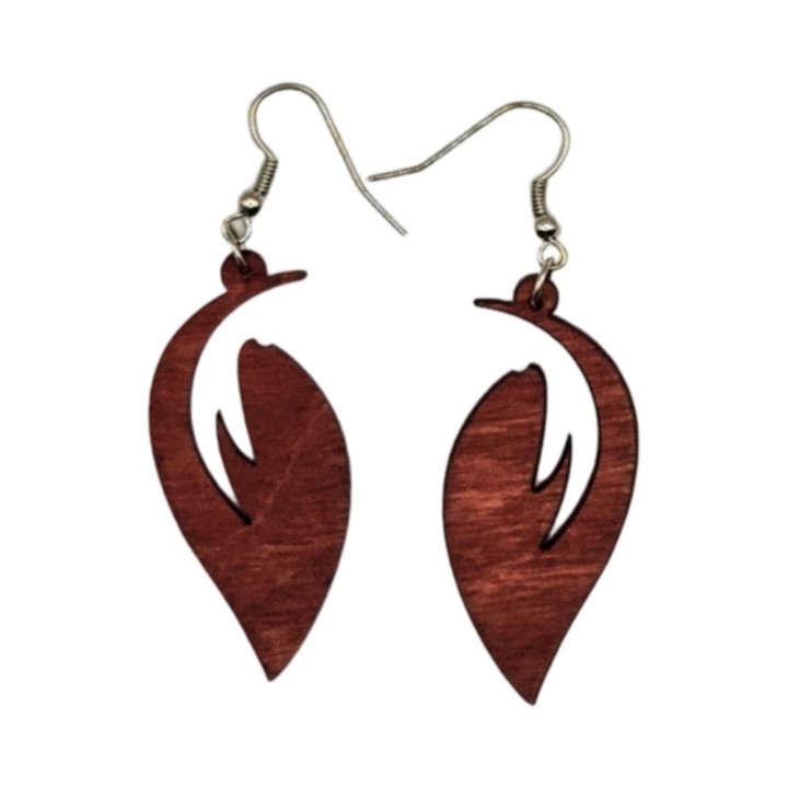 BO rouges feuilles flammes 4.6cm