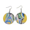 BO Rondes 4cm - Jaune, bleu, vert, gris, noir et blanc