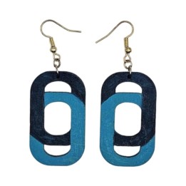 BO Fantaisie 4,3cm - Bleu clair et bleu foncé