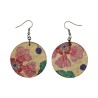 BO Rondes 4cm - Fleurs et de feuilles