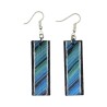 BO Rect. 4,5x1,9cm - Bleu, vert, noir et argenté