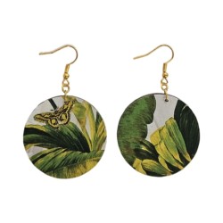 BO Rondes 4cm - Papillon et de feuilles