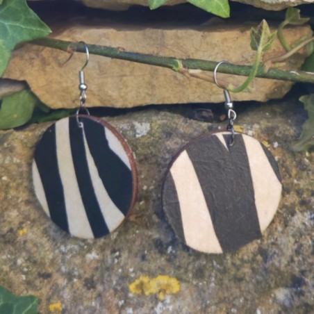 BO Rondes 4cm - Blanc et noir (var. 2)