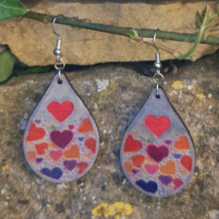 BO gouttes myriade coeurs multicolores