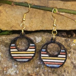 BO Rondes 2,2cm - Noir, argenté, doré, bronze et blanc