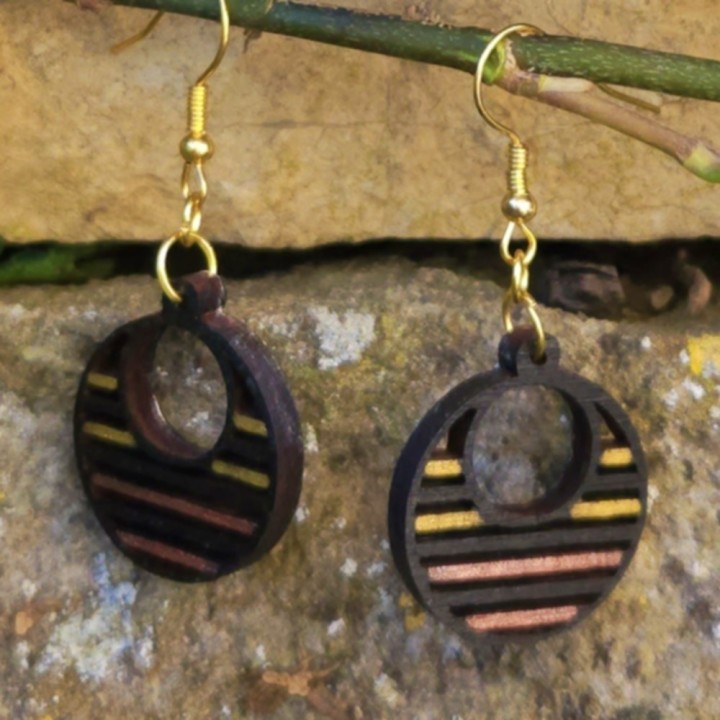 BO Rondes 2,2cm - Noir, argenté, doré, bronze et blanc