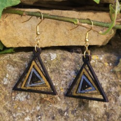 BO Triangle - Noir, argenté, doré, bronze et blanc