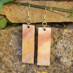 BO Rect. 4,5x1,5cm - Orange et jaune