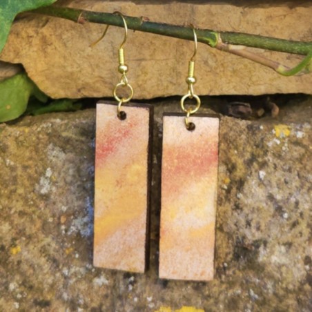 BO Rect. 4,5x1,5cm - Orange et jaune