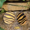 BO Rondes 4cm - Orange et noir (var. 3)