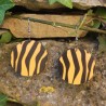 BO Rondes 4cm - Orange et noir (var. 3)