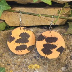 BO Rondes 4cm - Orange et noir (var. 1)