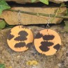 BO Rondes 4cm - Orange et noir (var. 1)