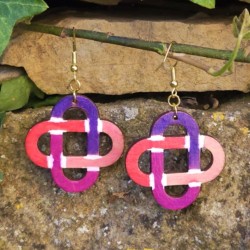 BO Fantaisie 3,5cm - Violet, bleu foncé, blanc et rose