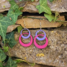 BO Fantaisie 4,1cm - Violet et rose