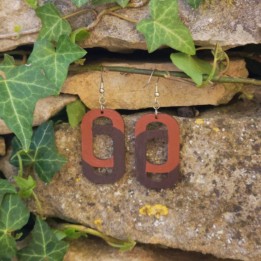 BO Fantaisie 4,3cm - Marron clair et marron foncé