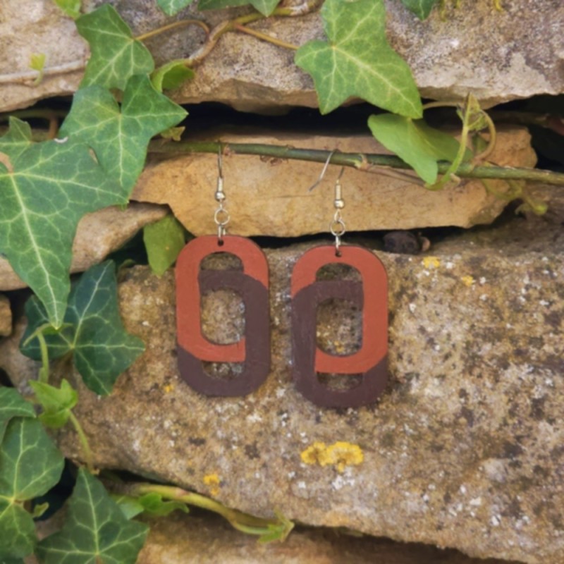 BO Fantaisie 4,3cm - Marron clair et marron foncé