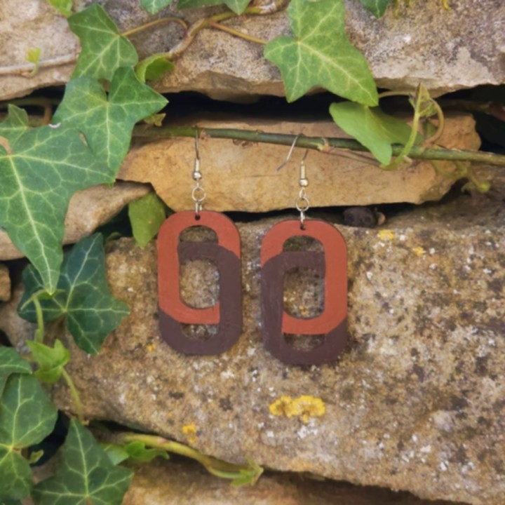 BO Fantaisie 4,3cm - Marron clair et marron foncé