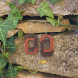 BO Fantaisie 4,3cm - Marron clair et marron foncé
