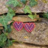 BO Rect. 4x3,7cm - Rose, violet et rouge
