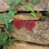 BO Rect. 4x3,7cm - Rose, violet et rouge