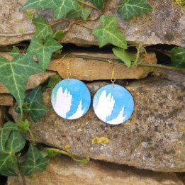 BO Rondes 4cm - Bleu et blanc