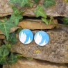 BO Rondes 4cm - Bleu et blanc