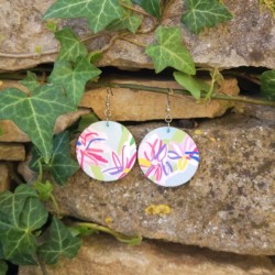 BO Rondes 4cm - Dessins de fleurs