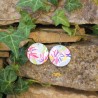 BO Rondes 4cm - Dessins de fleurs