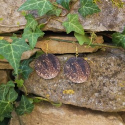 BO Rondes 4cm - Ocre et noir