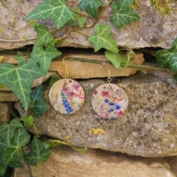 BO Rondes 4cm - Dessins de nature (animaux et fleurs en campagne)