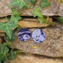 BO Rondes 4cm - Bleu et gris