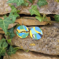 BO Rondes 4cm - Blanc, bleu, vert, jaune, gris et noir
