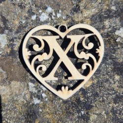 Lettre coeur X
