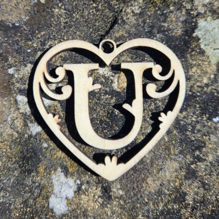 Lettre coeur U