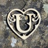 Lettre coeur U