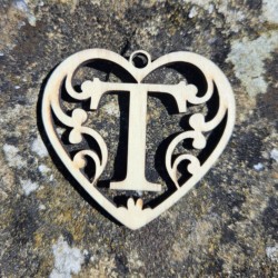 Lettre coeur T
