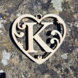 Lettre coeur K