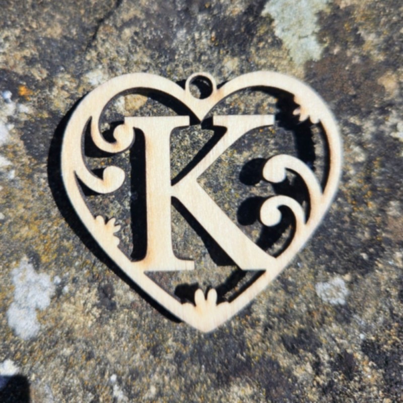 Lettre coeur K