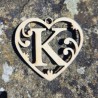 Lettre coeur K