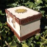 Coffret lions _ doré, bronze et bois