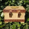Coffret lions _ doré, bronze et bois