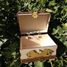 Coffret lions _ doré, bronze et bois