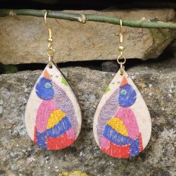BO gouttes oiseaux multicolores
