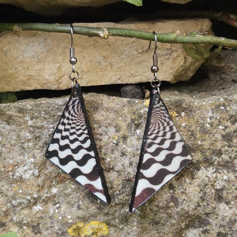BO triangles 5cm noir et blanc