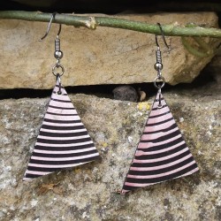 BO triangles 3,3cm noir et blanc
