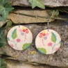 BO Rondes 5cm - Fleurs et de feuilles