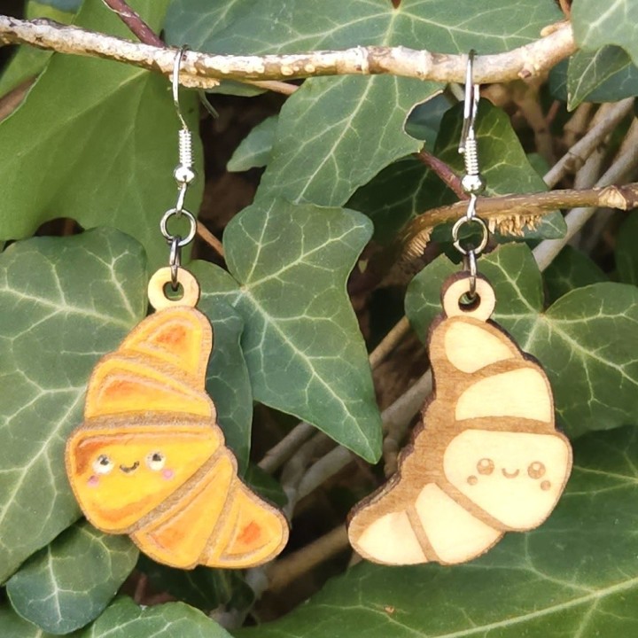 BO Fantaisie 3,4cm - Croissants kawaii