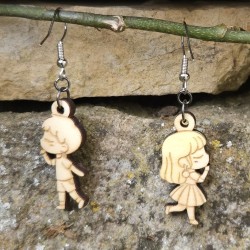BO Fantaisie 3,1cm - Enfants amoureux kawaii _ version 1