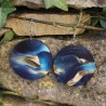 BO Rondes 5cm - Bleus et ocre